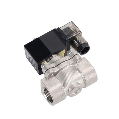 Electric Water Solenoid Valve, 1/2"–2", 12V/24V/110V/220V, Normally Closed, Stainless Steel, IP65 DIN Coil, High Temperature (110 VAC, NBR Seal)