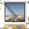 Pleated Window Insect Screen 105 x 115 cm, Black, No Drilling view 1