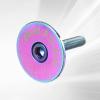 sourcing map 3.8 cm OD Bicycle Headset Stem Cap, Aluminum Alloy, Rainbow, M6 Bolt view 3