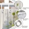 Rustic Shower Curtain with Daisy Motif, Vintage Farmhouse Style, Lotus and Water Design, 66 x 72 in view 4