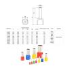 dvnFWKc Cable End Terminals, 100-Piece E6012 VE6012 6.0 mm Insulated Ferrule Crimp Terminals, Black view 2