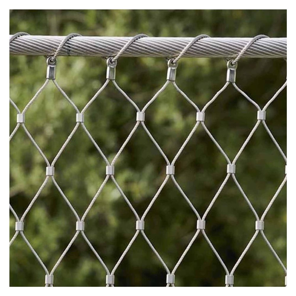 VXHCS 304 Stainless Steel Cable Net, 2 in/0.06 in Stretchable Railing Safety Net, 5 x 85 ft