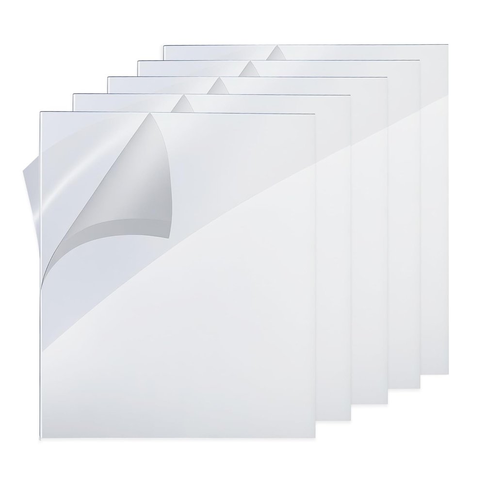 eryssgbf Clear 1 mm Acrylic Plastic Sheets, Impact-Resistant PC Sheets for Bending, Ideal for Patio Covers and Greenhouses (1–25 m Optional)