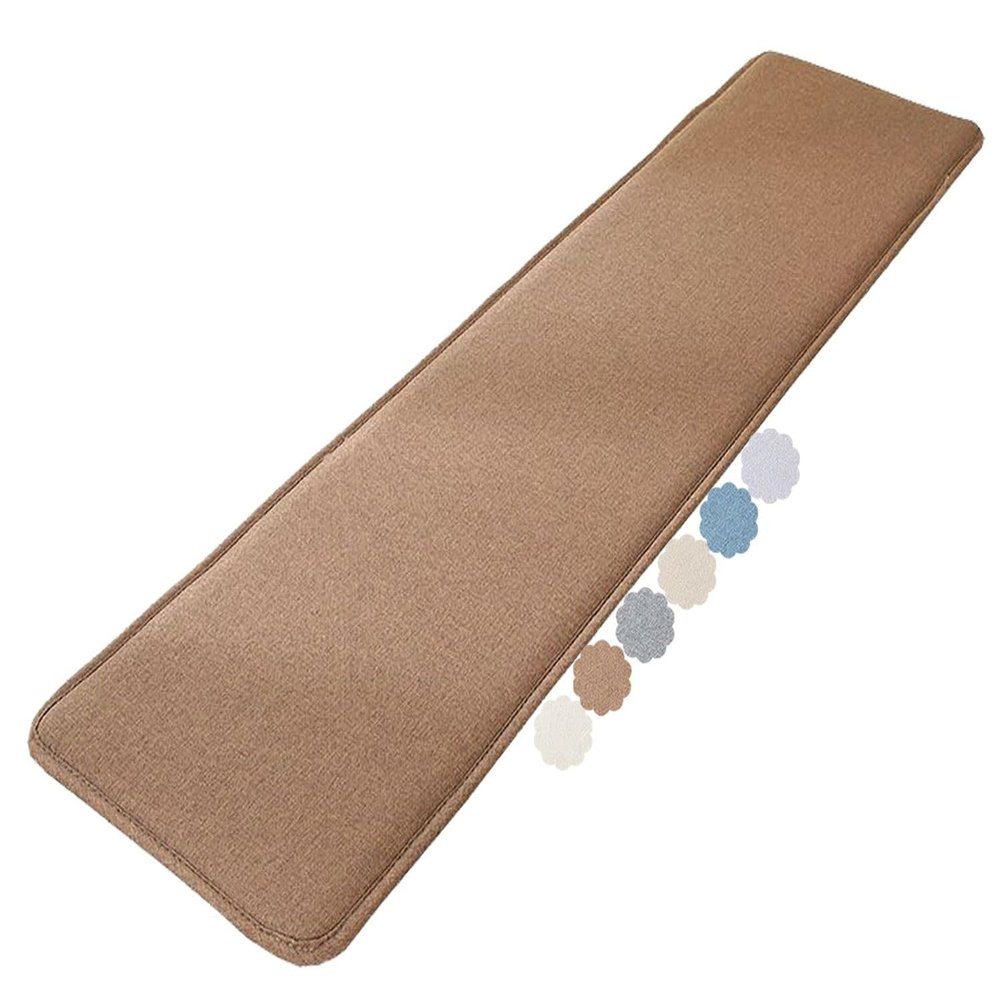 uyeoco Outdoor & Indoor Bench Cushion, Non-Slip Seat Pad for Garden Bench, Patio, Bay Window, Swing or Porch, 2–3 Seater, Coffee, 50 × 70 cm