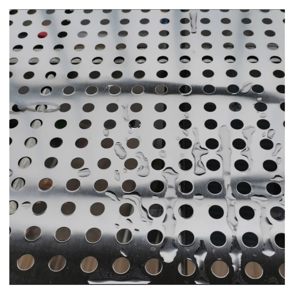 DTVEW Perforated Stainless Steel Sheet, 0.8 mm Thick, Stair Railing Safety Fence, Decorative Metal Panel (25 x 100 cm)