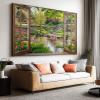 Canvas Wall Art 120 x 60 cm, 3D Window View Stream Landscape view 1