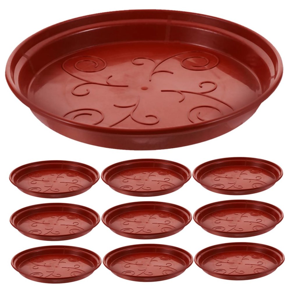 VANZACK 12-Piece Round Plant Pot Saucers for Potted Plants and Bonsai