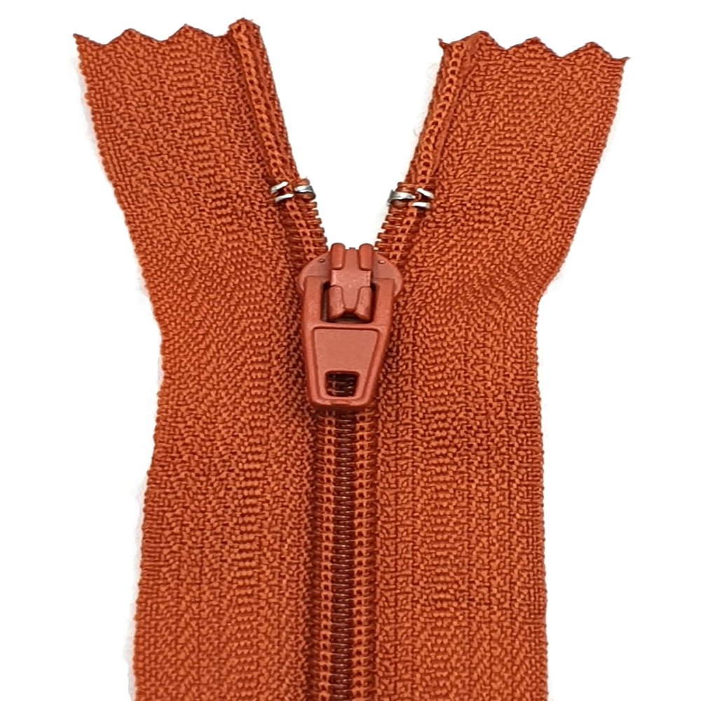 Non-Separable Zipper for Pants, Skirts 20cm / 40cm / 60cm (850 Terracotta, 40cm)