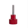 LYVQZPWLR Wing Screws, 1-Piece M8/M10 Aluminum Alloy + Stainless Steel Knurled Hand Grip Knob Step Bolt Screws, Red/Black/White (Rosso, M8x20-D20x20) view 2