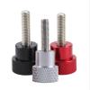 LYVQZPWLR Knurled Thumb Screws, 2-Piece Aluminum Alloy and Stainless Steel Hand Grip Knobs, M6x50-D12x20, Black view 1
