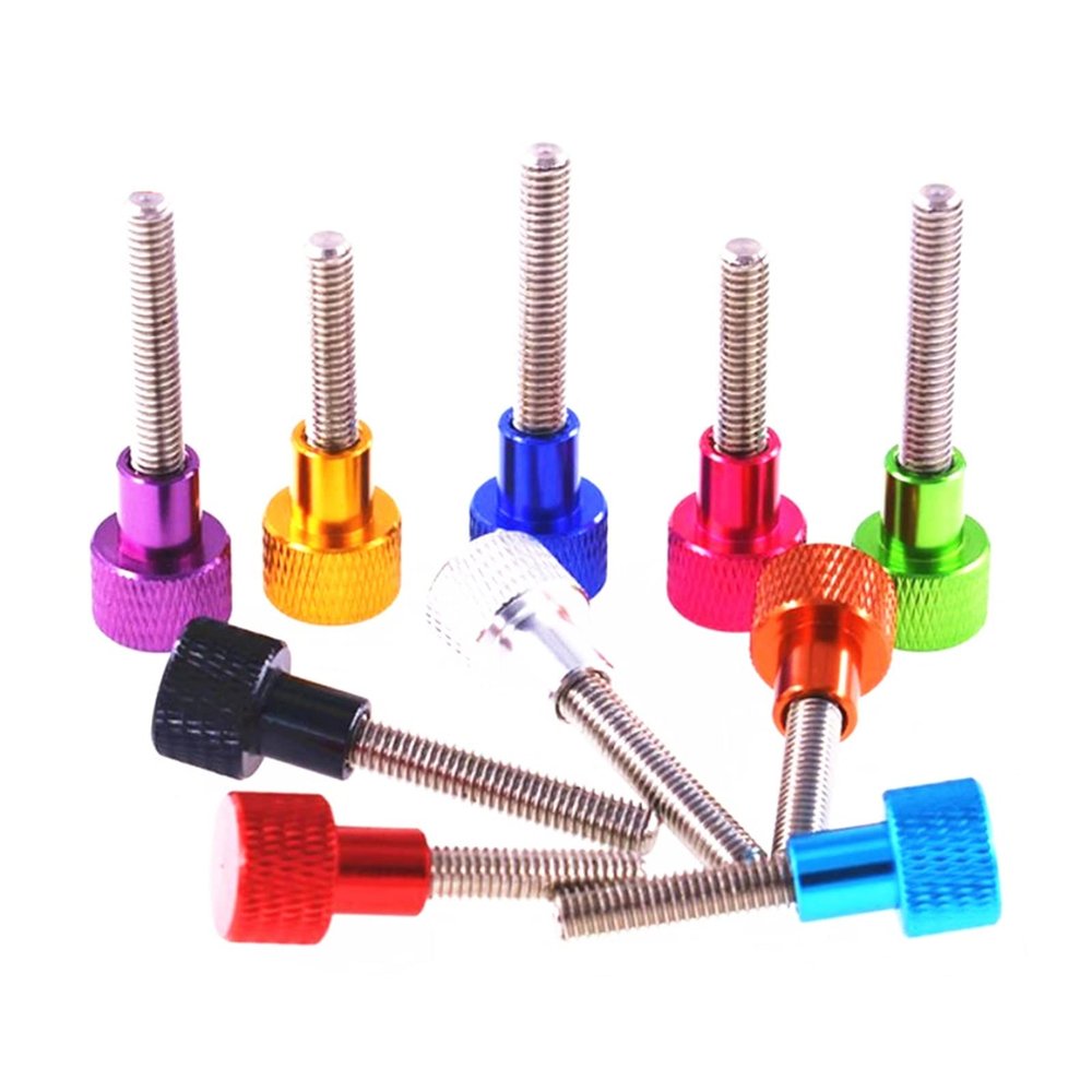 LYVQZPWLR Knurled Wing Screws, 20 mm M6, 5-Pack, Dark Blue
