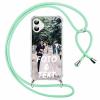Xylota Personalized Phone Case with Lanyard for iPhone 16, 6.1", Green Silicone view 1