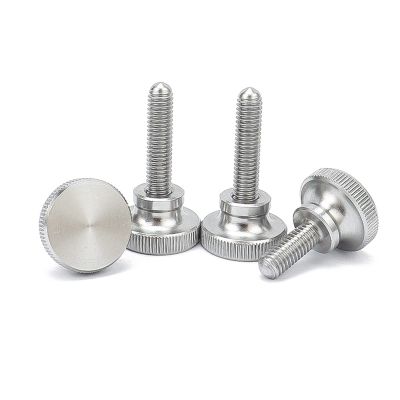 LYVQZPWLR Knurled Thumb Screws, M2–M10, 304 Stainless Steel A2-70, High Head, 10 mm, 5-Pack, M2