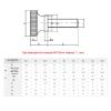 LYVQZPWLR Knurled Thumb Screws, M2–M10, 304 Stainless Steel A2-70, High Head, 10 mm, 5-Pack, M2 view 2