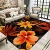 TerroVee Tropical Floral Rug 160 x 230 cm, Orange and Yellow view 3
