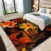 TerroVee Tropical Floral Rug 160 x 230 cm, Orange and Yellow view 4