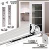 Minglez Sliding Door Hardware Kit with Concealed Track, Silver view 1