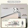 Minglez Sliding Door Hardware Kit with Concealed Track, Silver view 2