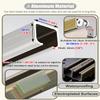 Minglez Sliding Door Hardware Kit with Concealed Track, Silver view 3