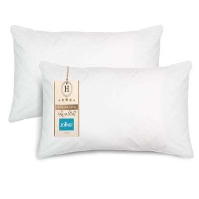 ZOLLNER 2-Piece Pillowcase Set, 40 x 80 cm, Cotton, Hotel Closure
