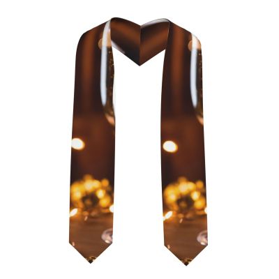 YKJJFVZ Elegant Wine Glass Print Graduation Stole, Unisex, Pointed Ends, One Size