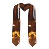 YKJJFVZ Elegant Wine Glass Print Graduation Stole, Unisex, Pointed Ends, One Size view 1