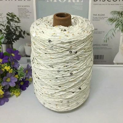 500 g Medium-Weight Cotton Yarn with Beads and Scented Sequins