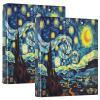 Starry Night 3-Ring Binder, Flexible D-Ring Binder with Pockets view 1
