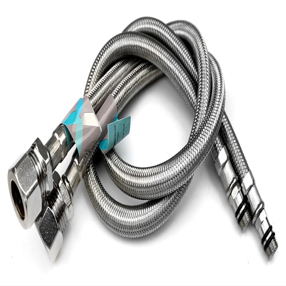 Xcel Home M10 x 15 mm Faucet Connectors, 500 mm, 2-Pack
