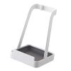 Multifunctional Pot Lid Holder and Spoon Rest with Drip Tray, Sturdy Pan Lid Organizer for Countertop Space Saving (WHITE) view 2