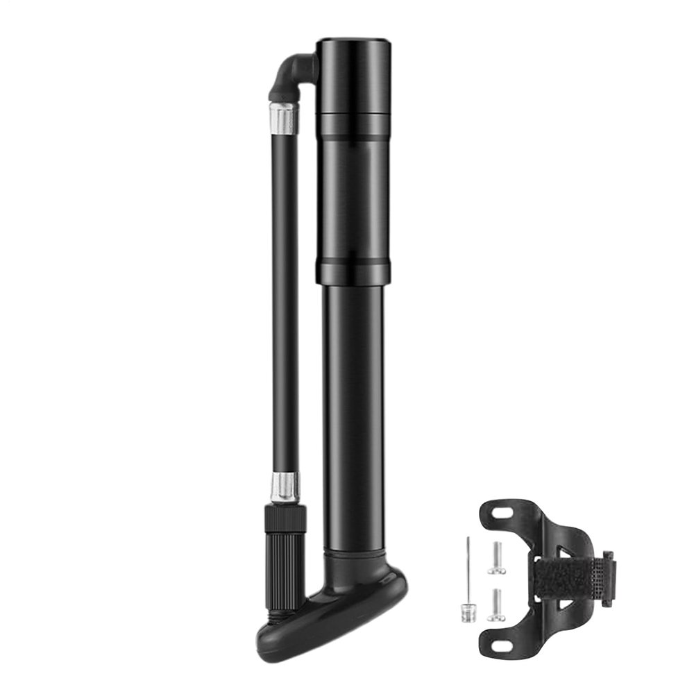 Aluminum Alloy Hand Pump, 130 PSI Portable Bike Tire Inflator