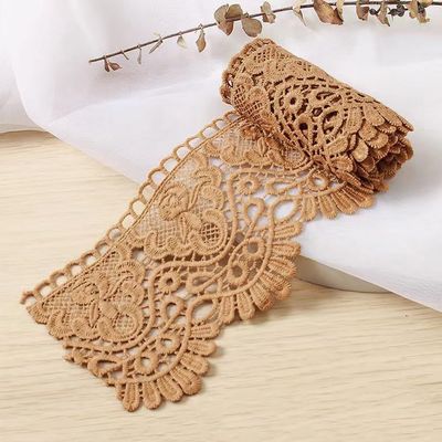 OUUOYSD Vintage Lace Trim, Decorative Lace Ribbon (Coffee)