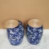 TUPAFJU Decorative Ceramic Garden Stool, Chinese Blue-and-White Porcelain Drum Stool with Dragon and Phoenix Pattern (H) view 3