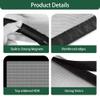 Insect Screen Window 176 x 262 cm, Polyester, Breathable Mesh, No-Drill Adhesive Mount, Black view 2