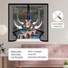 Insect Screen Window 176 x 262 cm, Polyester, Breathable Mesh, No-Drill Adhesive Mount, Black view 4