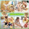 Hoarosall Montessori Busy Board with LED Light Switches, Wooden Activity Board for Ages 1–3 view 3