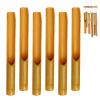 Wooden Wind Chime for Outdoor Use, 6 Sound Tubes, Rustic Design view 1