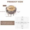 WQZzjm Modern Round Dining Table Set for 4, Kitchen Breakfast Bar Furniture for Small Offices and Conference Rooms (24) view 2