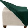 Velvet Square Ottoman Cover, Stretch Stool Protector, 35x35 to 80x80 cm, Dark Green, 60 cm/24 in view 1