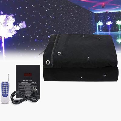 XUXIAO LED Stage Starry Background Fabric, Blue and White, 3 x 6 m