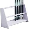 JvFbjLF Freestanding Wooden Floor Cue Rack for 10 Cues, Bianco view 1