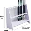 JvFbjLF Freestanding Wooden Floor Cue Rack for 10 Cues, Bianco view 2