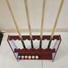 JvFbjLF Freestanding Wooden Floor Cue Rack for 10 Cues, Bianco view 4