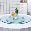 Clear Glass Lazy Susan Serving Tray with Swivel Base view 2