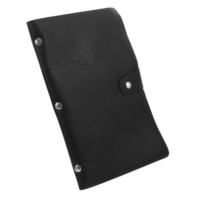 FUNNETOYU PU/PVC Document Organizer, Water-Resistant, Tear-Resistant, 20 Sheets, Black