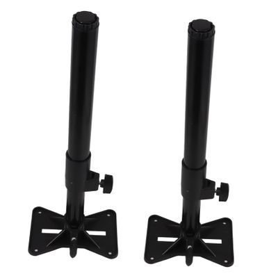 STOBOK 2-Piece Adjustable Metal Under-Mount Sink Supports, Black