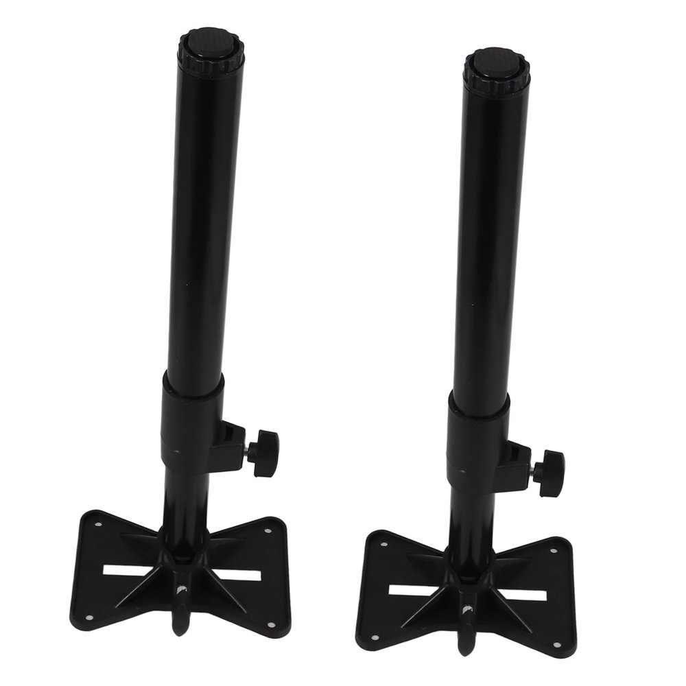 STOBOK 2-Piece Adjustable Metal Under-Mount Sink Supports, Black