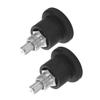 2-Piece ABS Pull Spring Adjustment Knob Set for Fitness Equipment, Black view 1