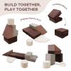 BanaSuper Foam Climbing Blocks for Kids, XXL Foam Building Blocks, EN71 Certified, Montessori Toy, Washable Cover, Indoor Soft Play Set (Coffee Gray) view 4