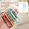 PATIKIL Giant Paper Clips, 4.0 in, 15 Pack, Extra-Large Stainless Metal Clips, Blue view 2